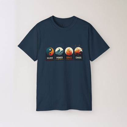 Balance Power Space Chaos unisex Graphic Tee