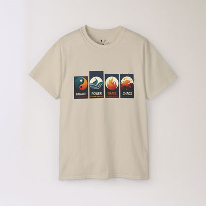 Balance Power Space Chaos unisex Graphic Tee