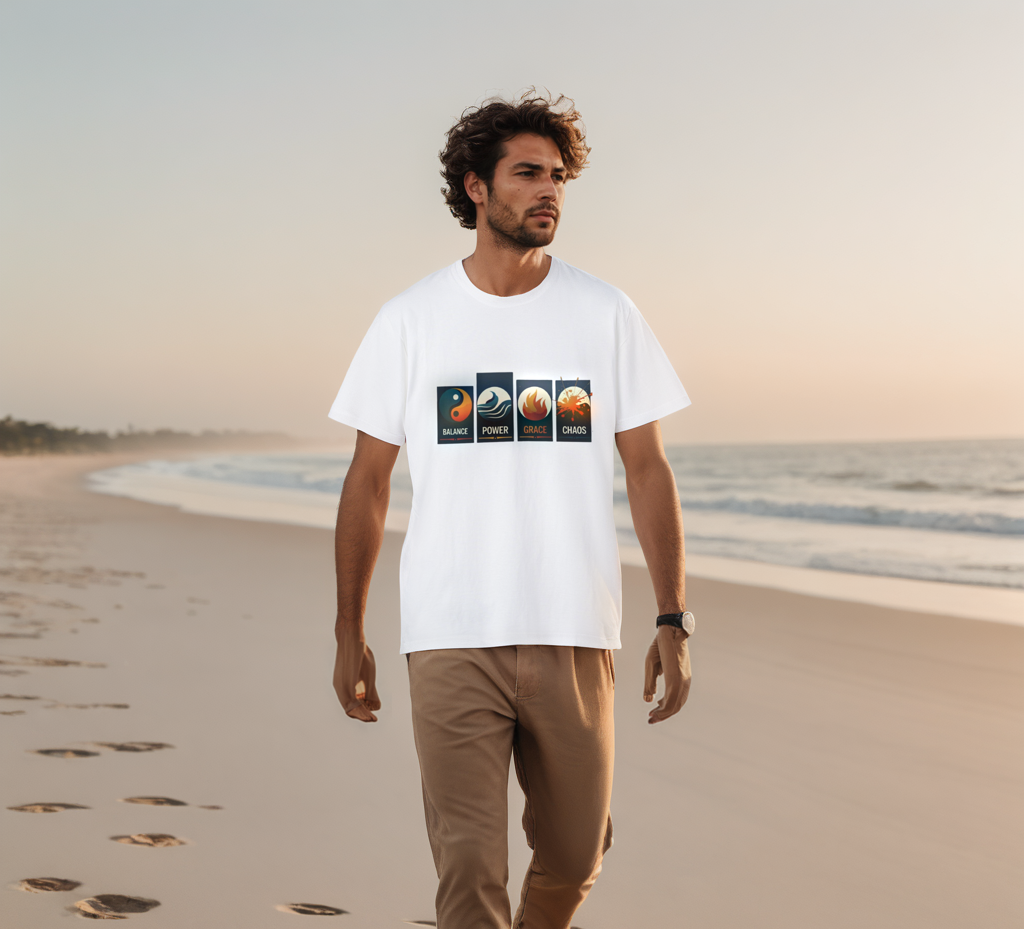Balance Power Space Chaos unisex Graphic Tee