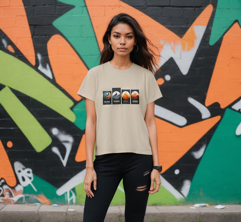 Balance Power Space Chaos unisex Graphic Tee