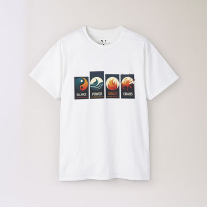 Balance Power Space Chaos unisex Graphic Tee